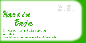 martin baja business card